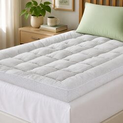 Concise Comfort: 11cm Pillowtop Mattress Topper for Single Beds