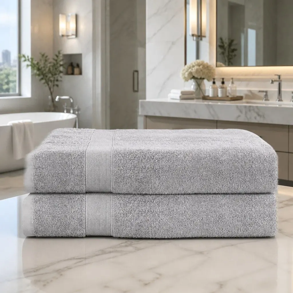 2 Pack Extra Large Cotton Bath Sheets