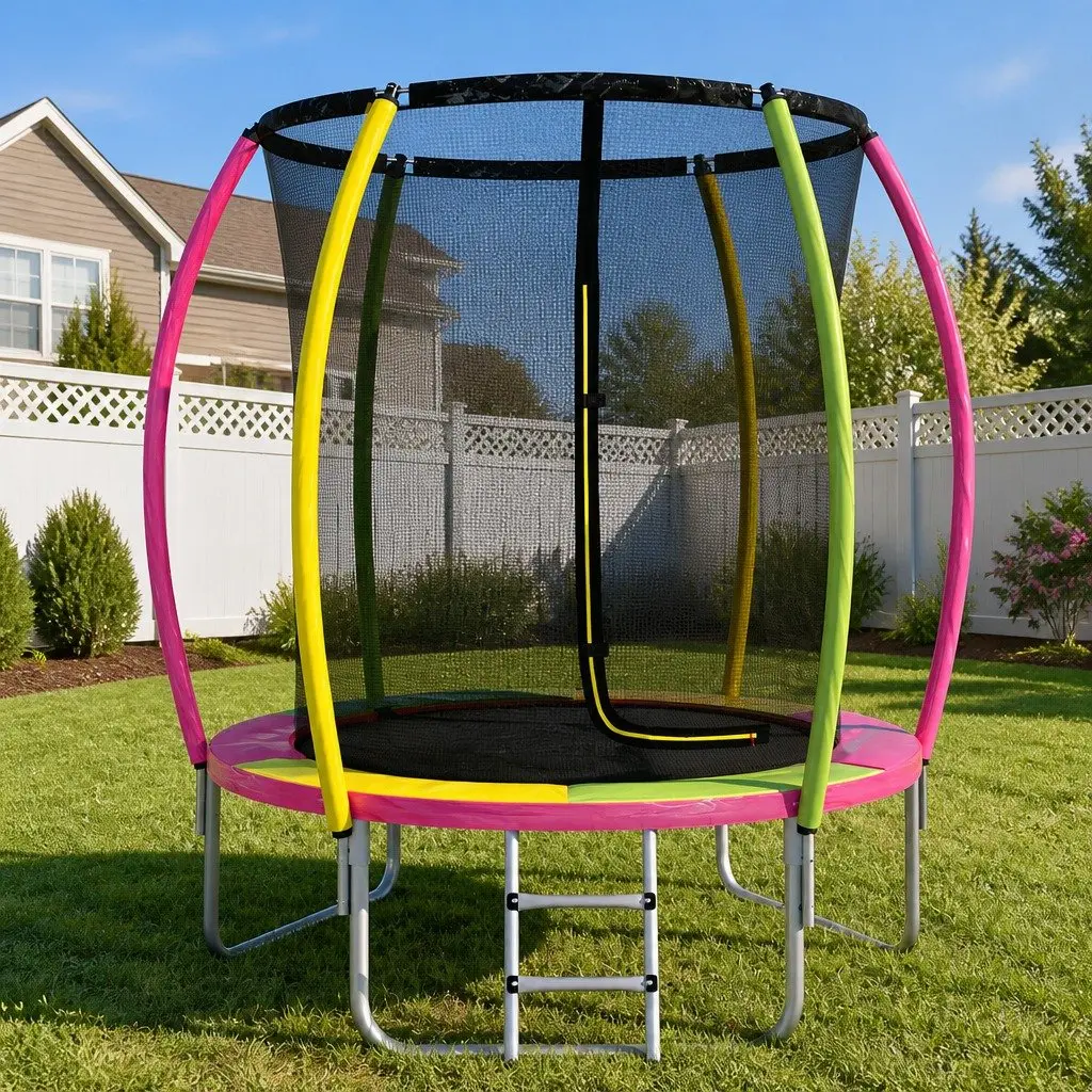 6ft Kids Round Trampoline for Safe Play