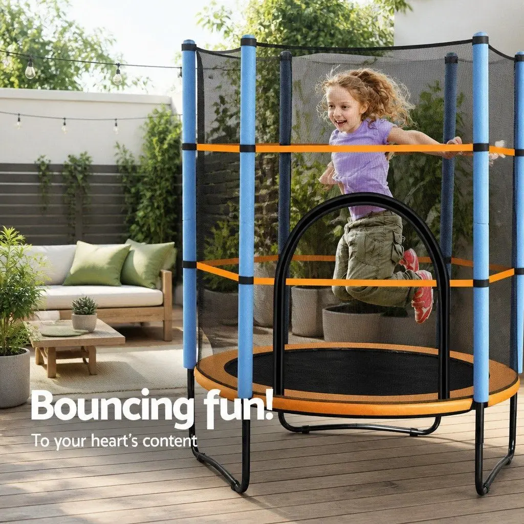 Kids Trampoline Red 4.5FT with Safety Net Enclosure for Children Aged 3 to 8 Years