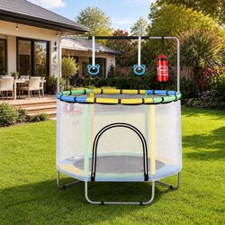 Compact 55 Inch Kids Trampoline for Home Use
