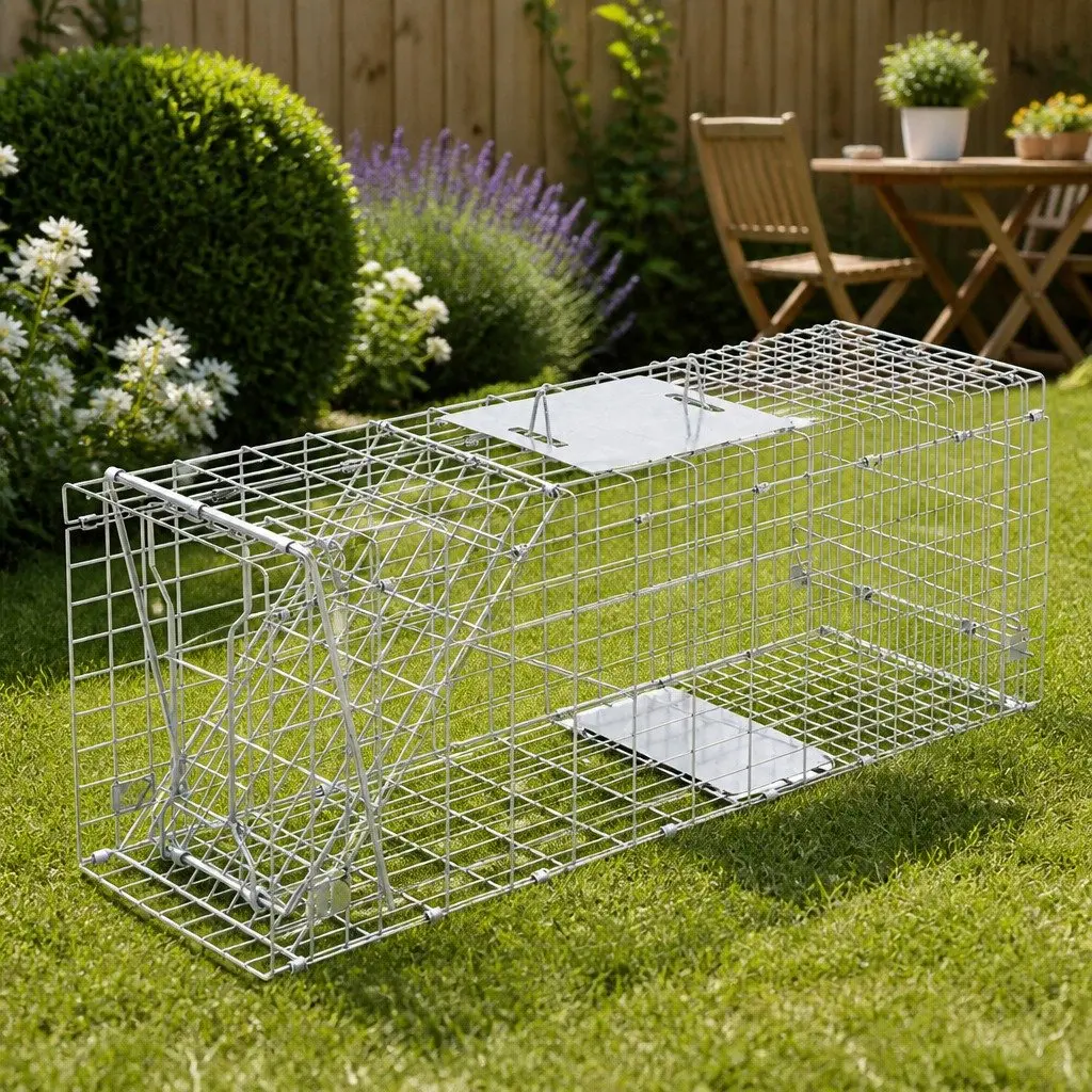 Humane Animal Trap Cage 94x34cm for Effective Pest Control
