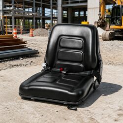 Universal Tractor Seat Forklift Excavator Heavy Machinery Equipment Black PU