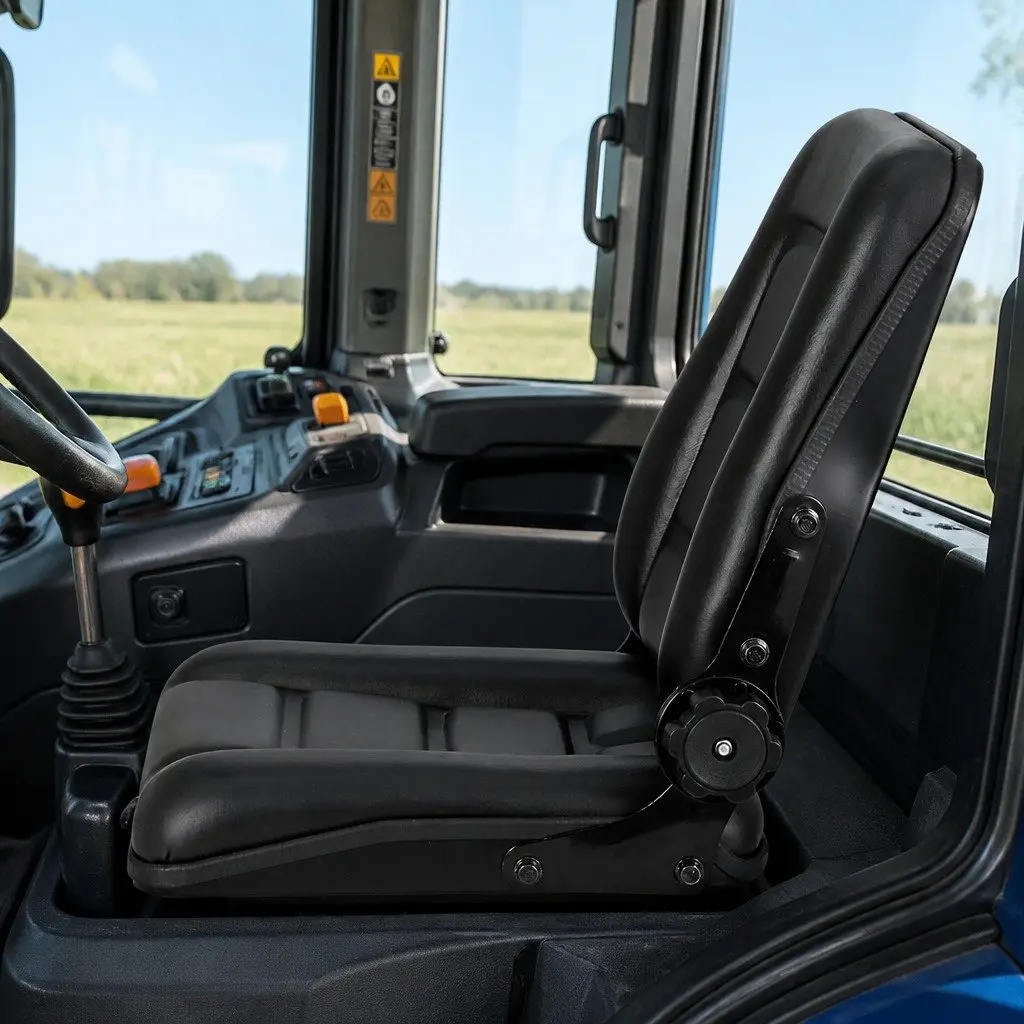 Universal Tractor Seat Black Adjustable Padded Chair