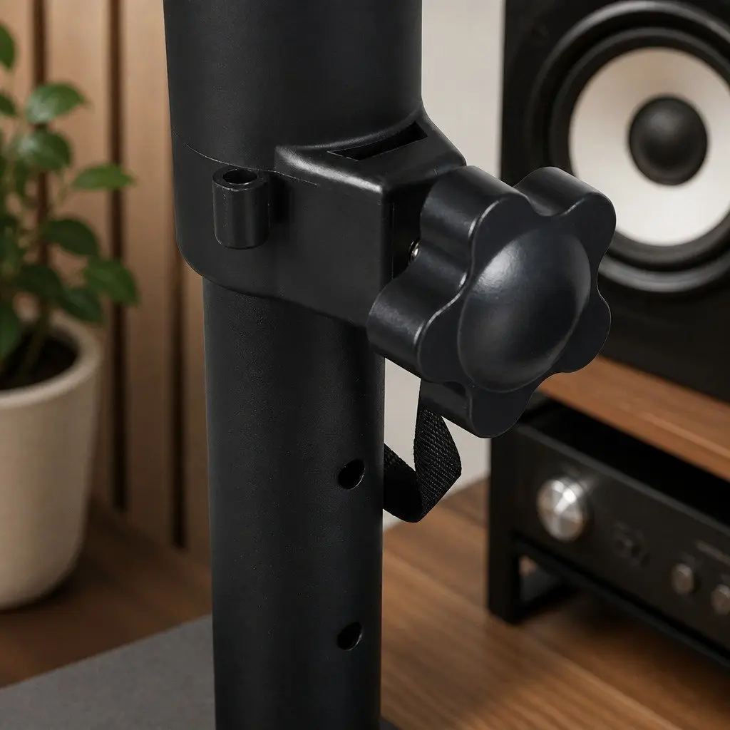 Desk Clamp Speaker Stands Adjustable Height Rotation Monitor Studio Audio Setup