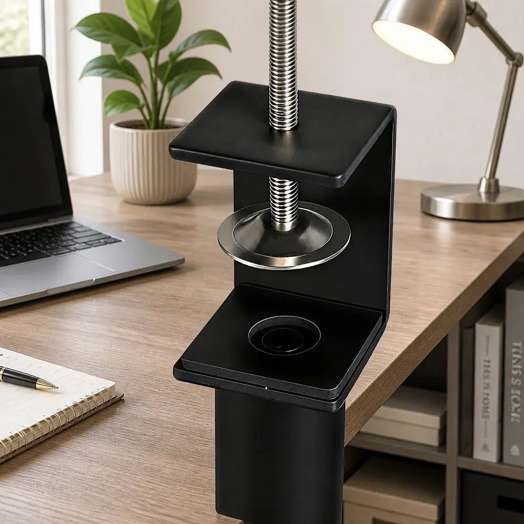 Desk Clamp Speaker Stands Adjustable Height Rotation Monitor Studio Audio Setup