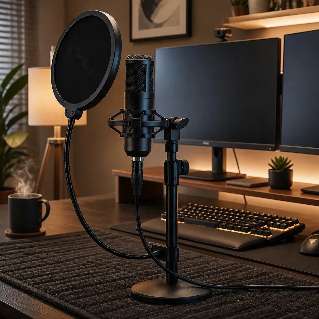 Desktop Microphone Stand with Flexibility