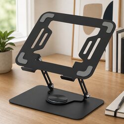 Compact Laptop Stand with 360° Rotation for Ease