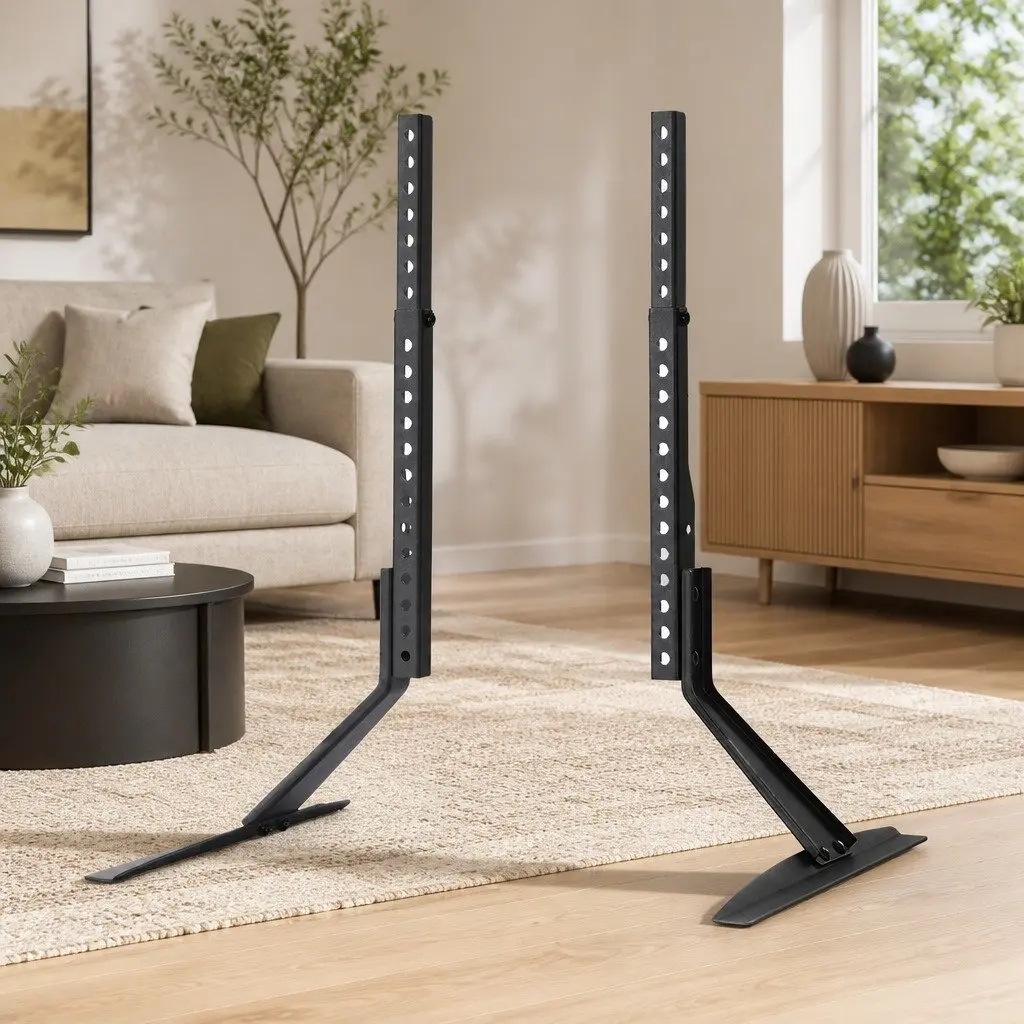 TV Stand Mount Bracket for 32 to 70 inch Flat Screen Pedestal Display Black