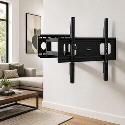 TV Wall Mount Bracket 32"-70" LED LCD Full Motion Tilt Swivel Adjustable Black