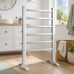 Compact 6-Bar Heated Towel Rail for Every Home
