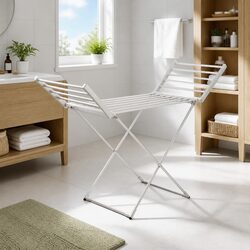 Compact Electric Heated Towel Rail: 18 Bars