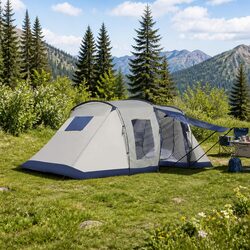 Large Family Camping Tent 6-8 Person 2 Bedroom Outdoor Hiking Shelter Waterproof