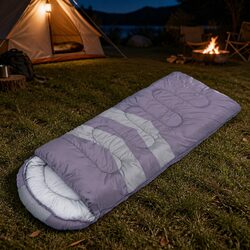 Lightweight Grey Sleeping Bag for Camping Adventures