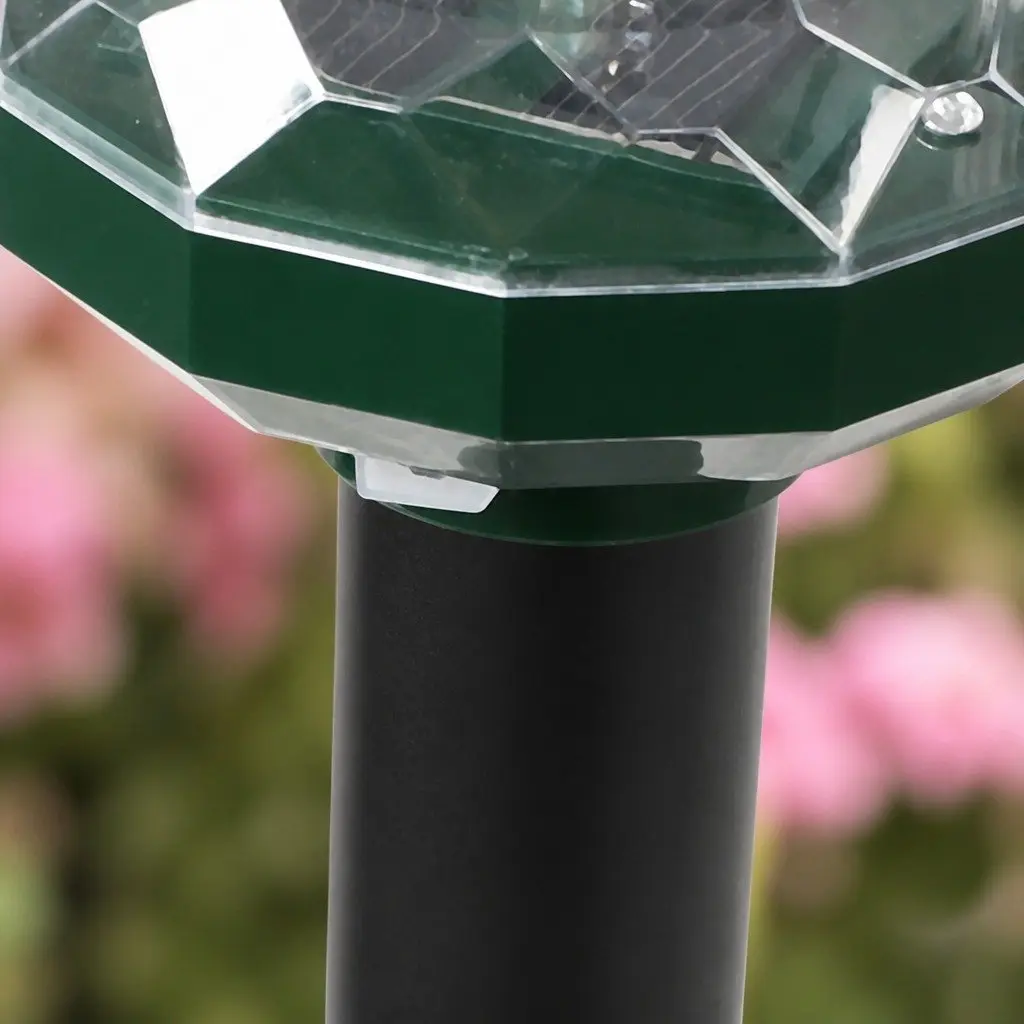 Solar Snake Repeller Green 4 Pack Sonic Vibration Technology LED Light