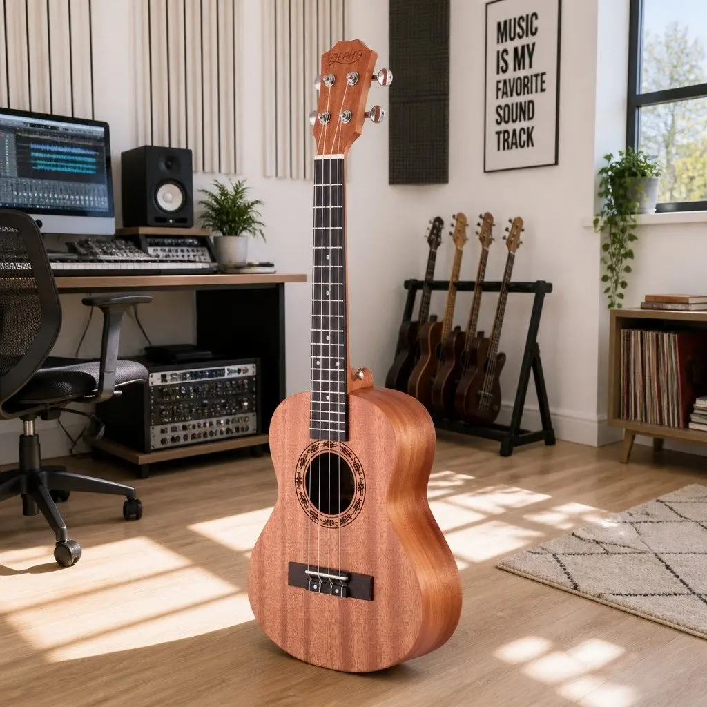 Tenor Ukulele Natural Mahogany 26 Inch Beginner Friendly with Carry Bag
