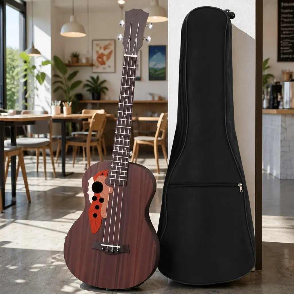 30 Inch Ukulele with EQ Equaliser 18 Frets Nylon Strings Ebony Top