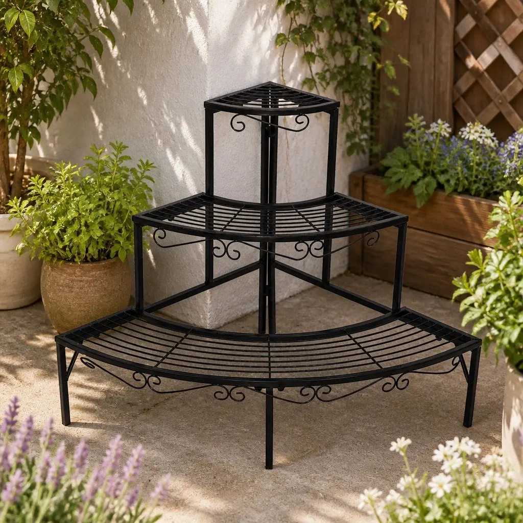 3-Tier Plant Stand for Indoor and Outdoor Spaces