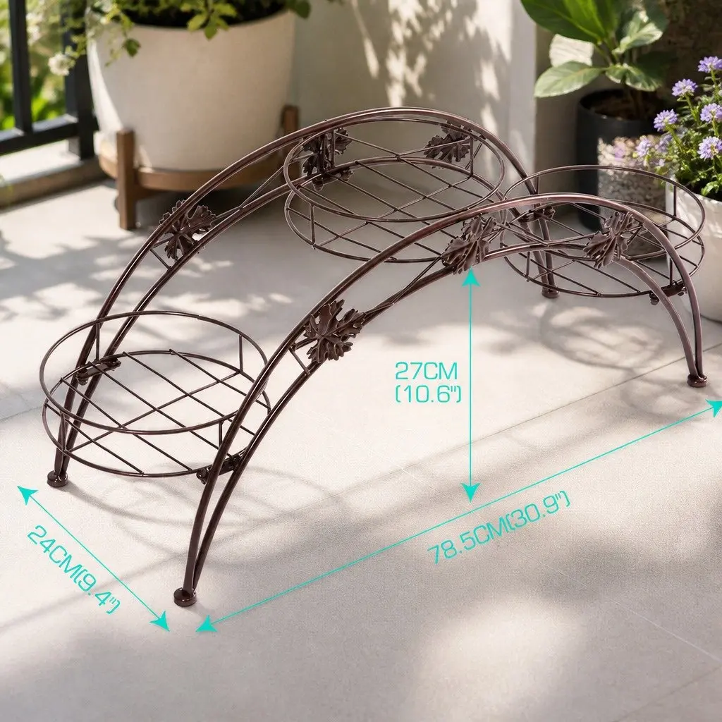 Metal Plant Stand Indoor Outdoor Steel Frame Large Small Pots Balcony Garden