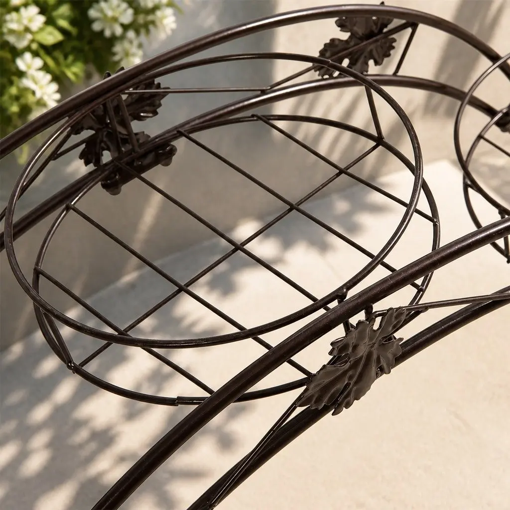 Metal Plant Stand Indoor Outdoor Steel Frame Large Small Pots Balcony Garden