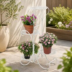 Compact 4 Tier Plant Stand for Plants of All Sizes