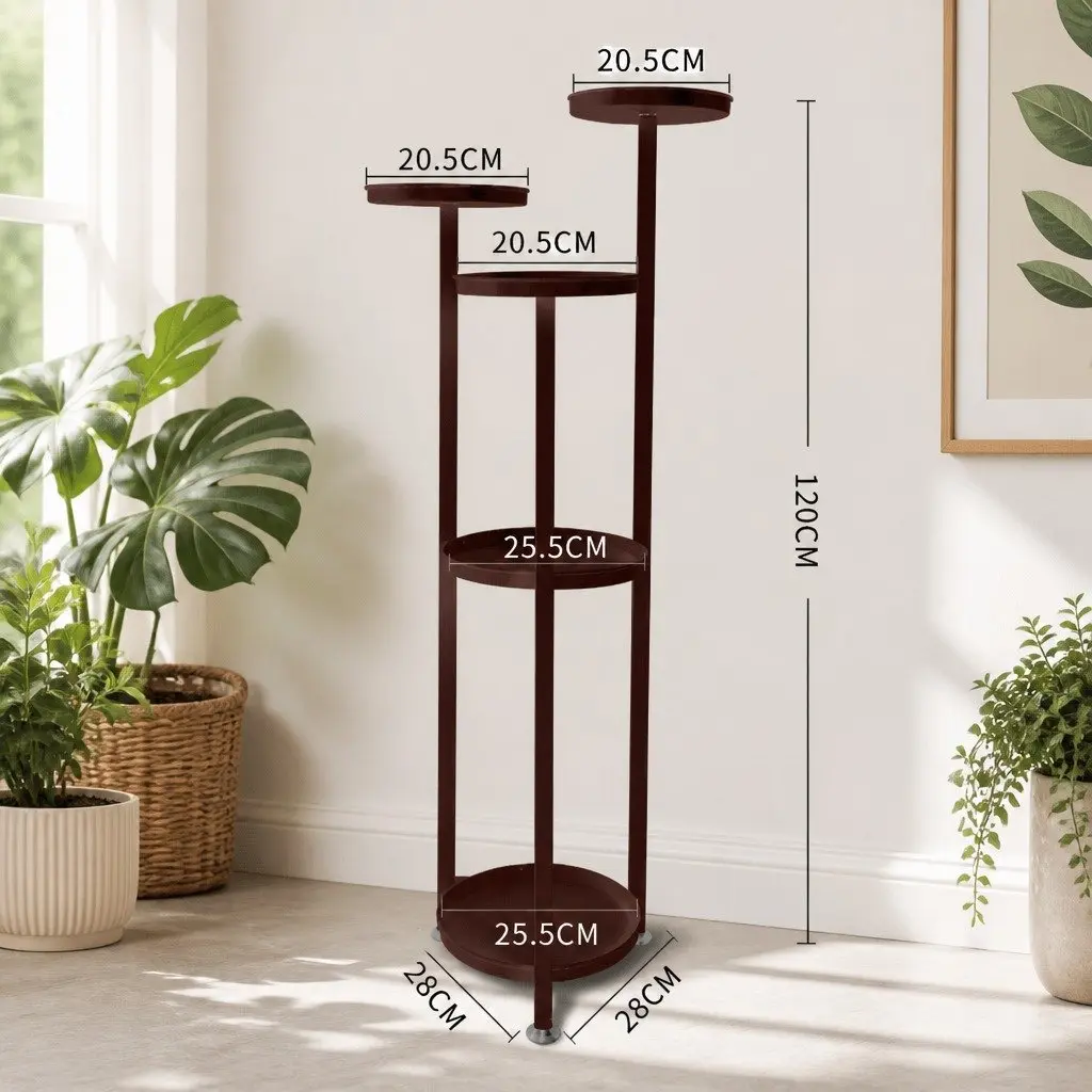 5 Tier Plant Stand Bronze Metal Indoor Outdoor Display