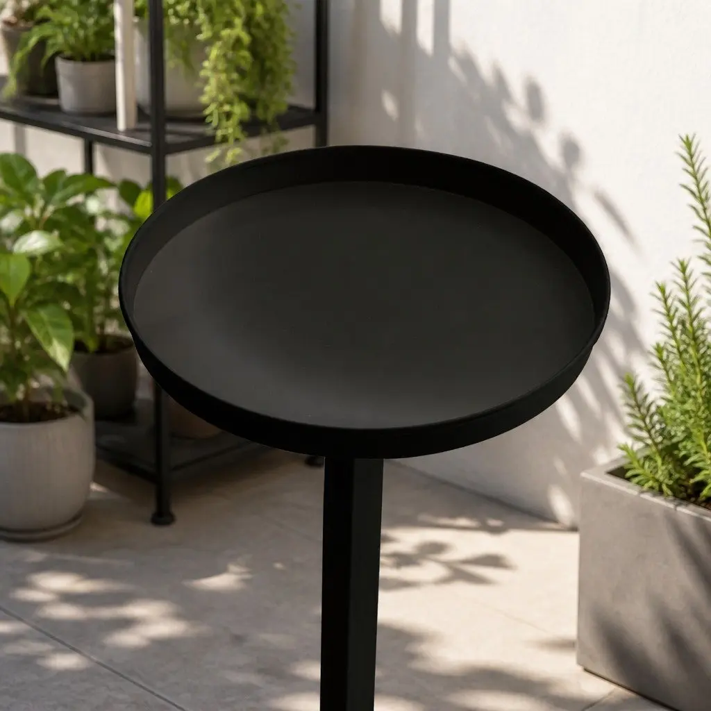 5 Tier Plant Stand Black Metal Frame Indoor Outdoor Flower Pot Display Shelf