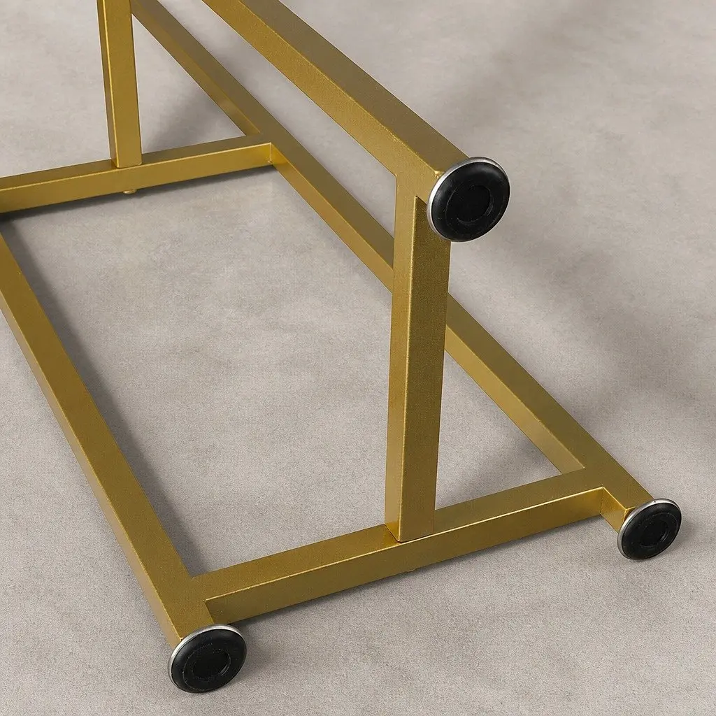 5 Tier Plant Stand Gold Steel Indoor Outdoor Display Rack