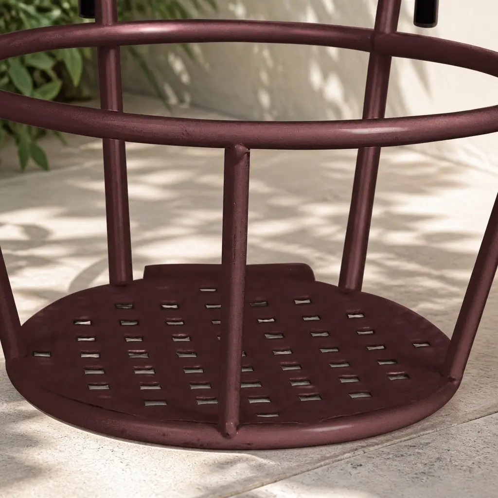 Plant Stand Flower Holder Hanging Pot Rack Hook Rail Bronze Steel