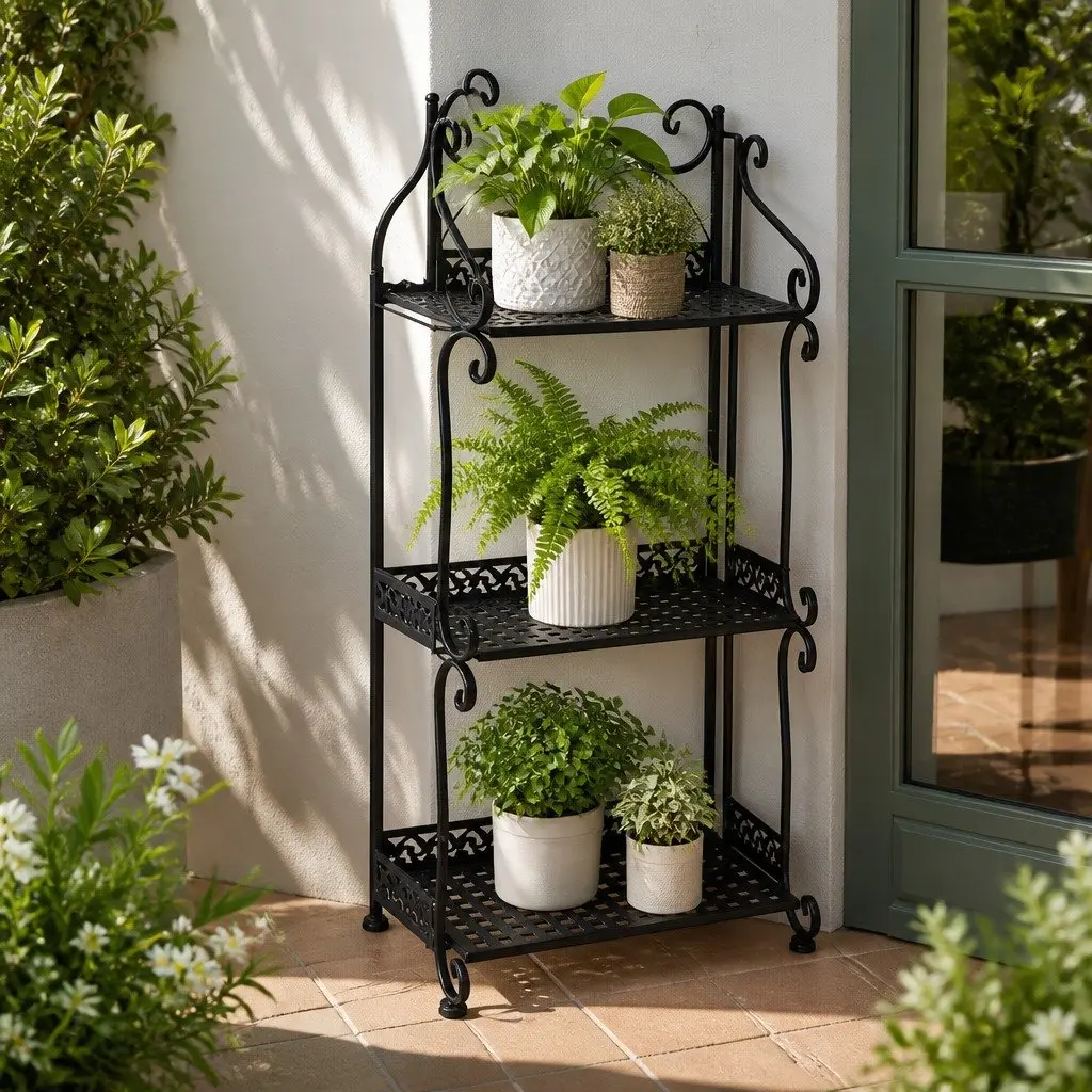 3 Tier Plant Stand for Indoor/Outdoor Use