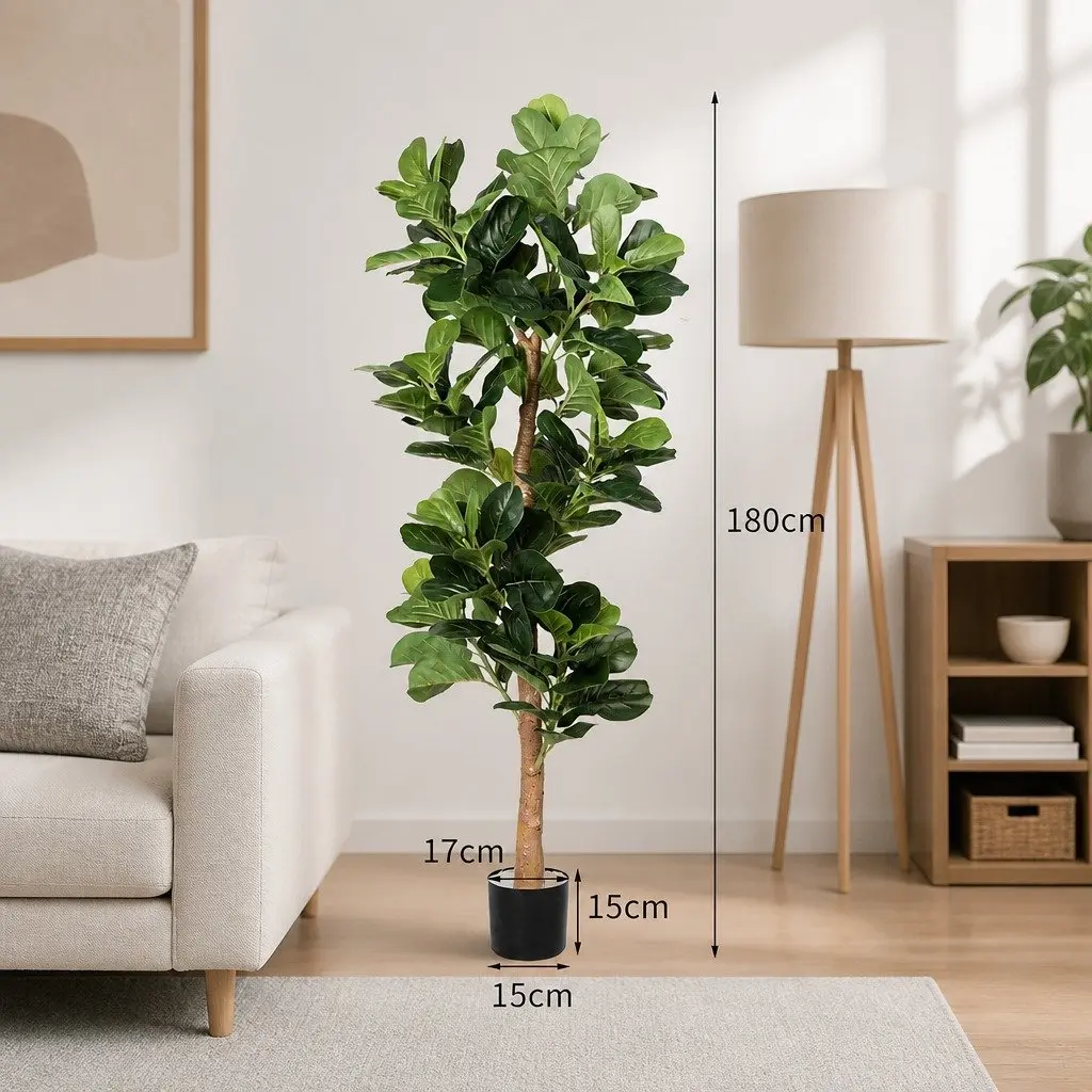 Artificial Tree Green 180cm Faux Plant Indoor Outdoor Maintenance Free Decor