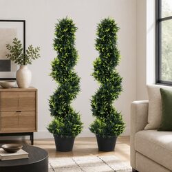 Compact and Stylish 100cm Spiral Cedar Trees - 2 Pack