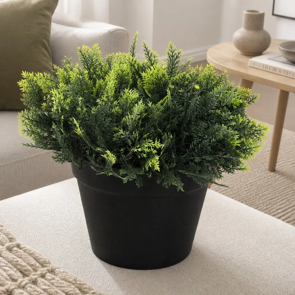 Artificial Spiral Cedar Tree Green 100cm UV Resistant Indoor Outdoor Faux Greenery Decor 2 Pack