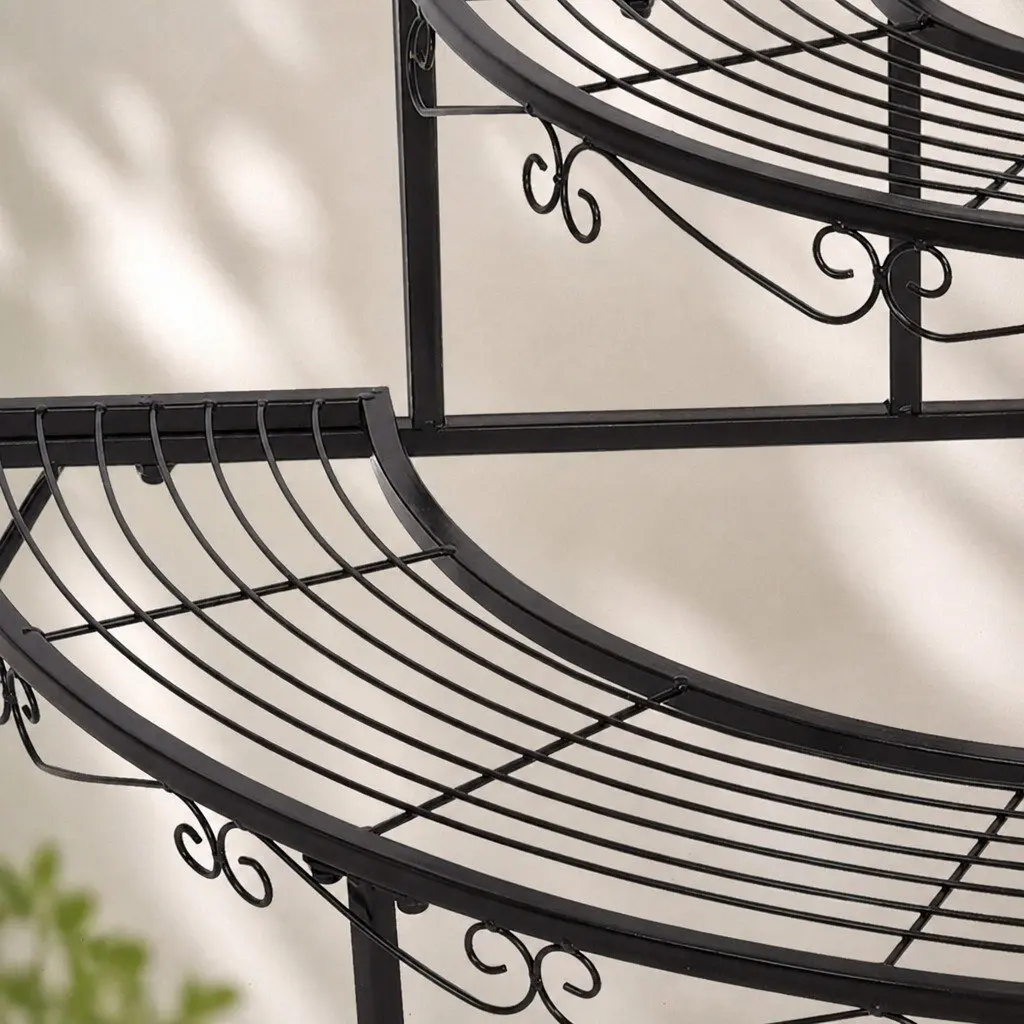 3-Tier Plant Stand Indoor Outdoor Metal Flower Pot Rack Shelf Storage Garden