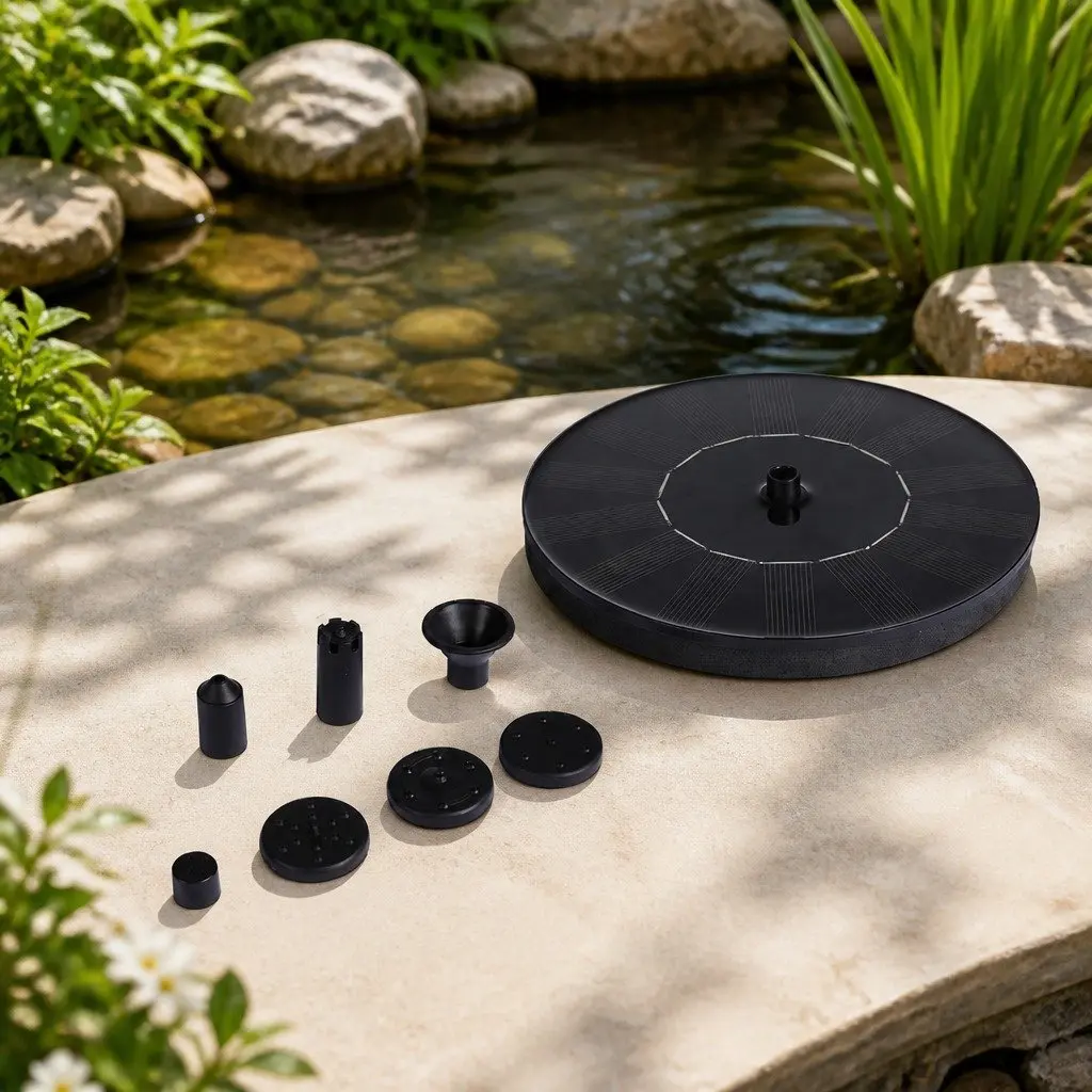 Solar Fountain with Adjustable Water Flow