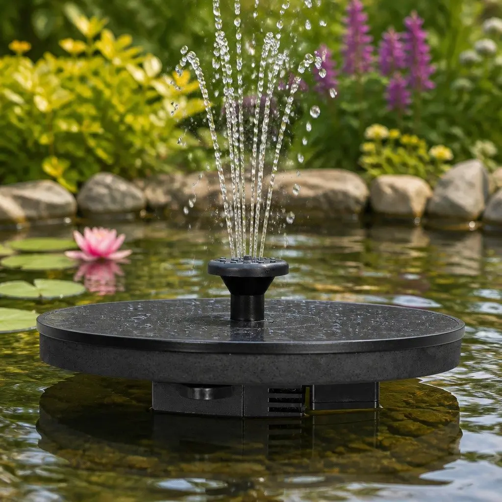 Solar Fountain with Adjustable Water Flow