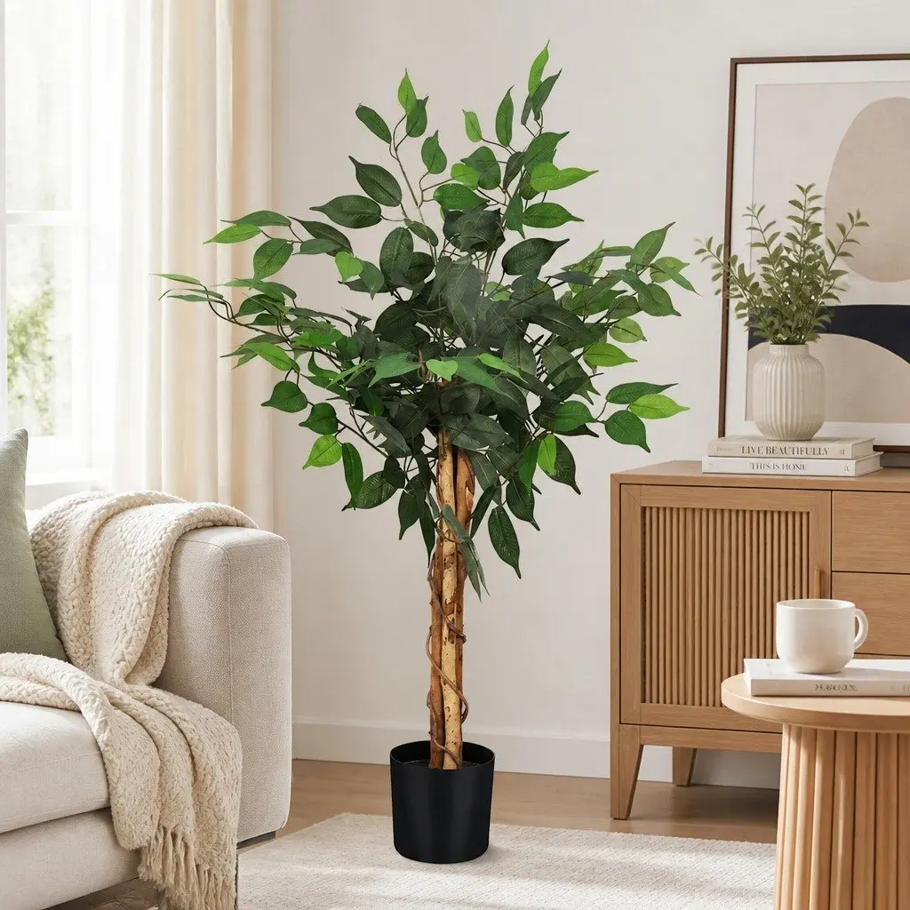 Artificial Tree Green 90CM Lifelike Faux Plant Indoor Outdoor Home Decor