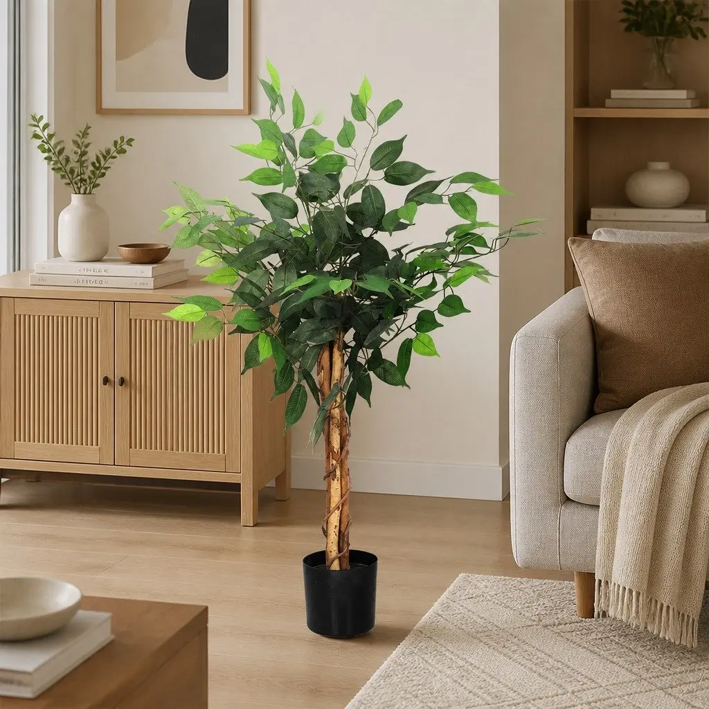 Artificial Tree Green 90CM Lifelike Faux Plant Indoor Outdoor Home Decor