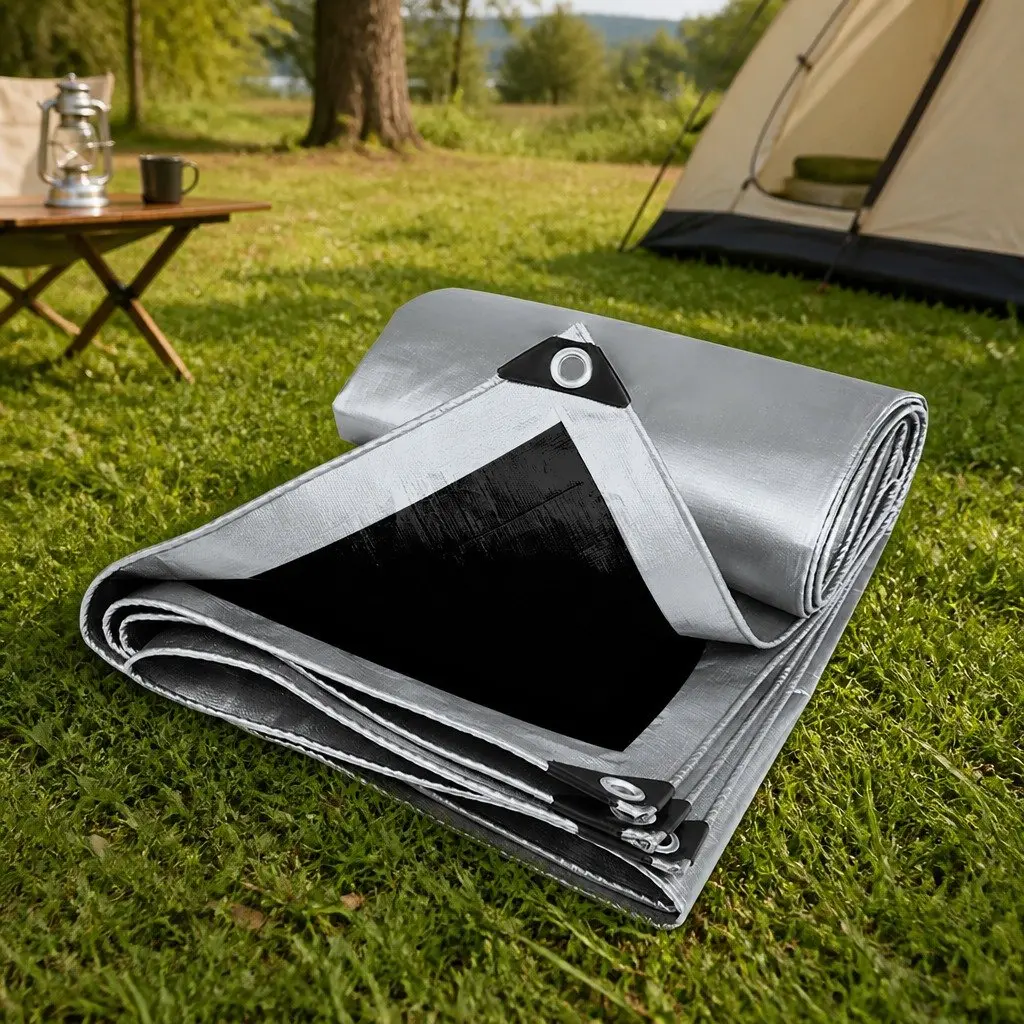Heavy Duty Tarp 200GSM Waterproof Camping Ground Sheet Outdoor Weather