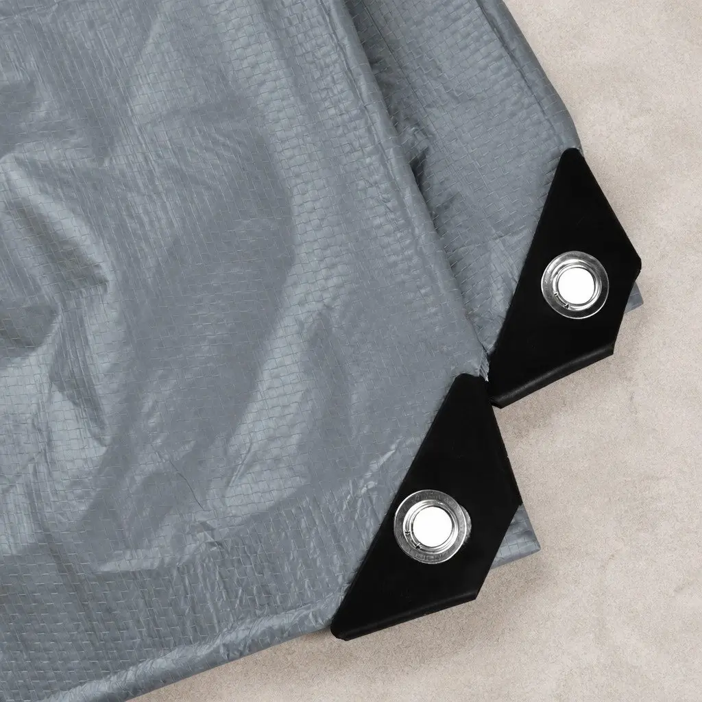 Heavy Duty Tarp Grey 3.65m x 7.3m Waterproof Camping Outdoor Cover