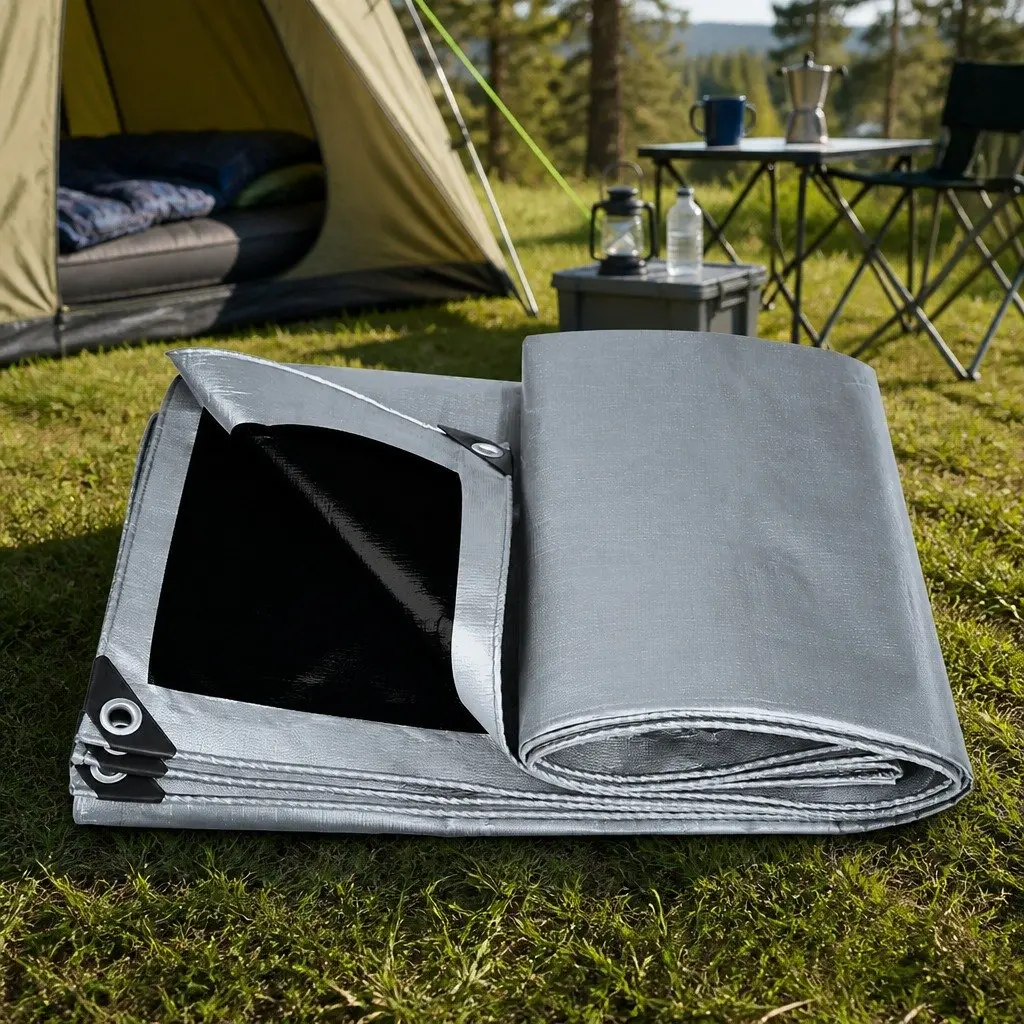Heavy Duty Tarp Grey 200GSM Waterproof Tear Resistant Multiple Sizes Available