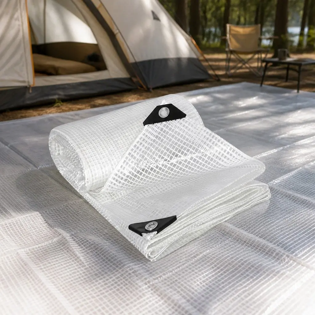 Heavy Duty Clear Tarpaulin 200GSM Waterproof All-Weather Camping Tarp 4.9m x