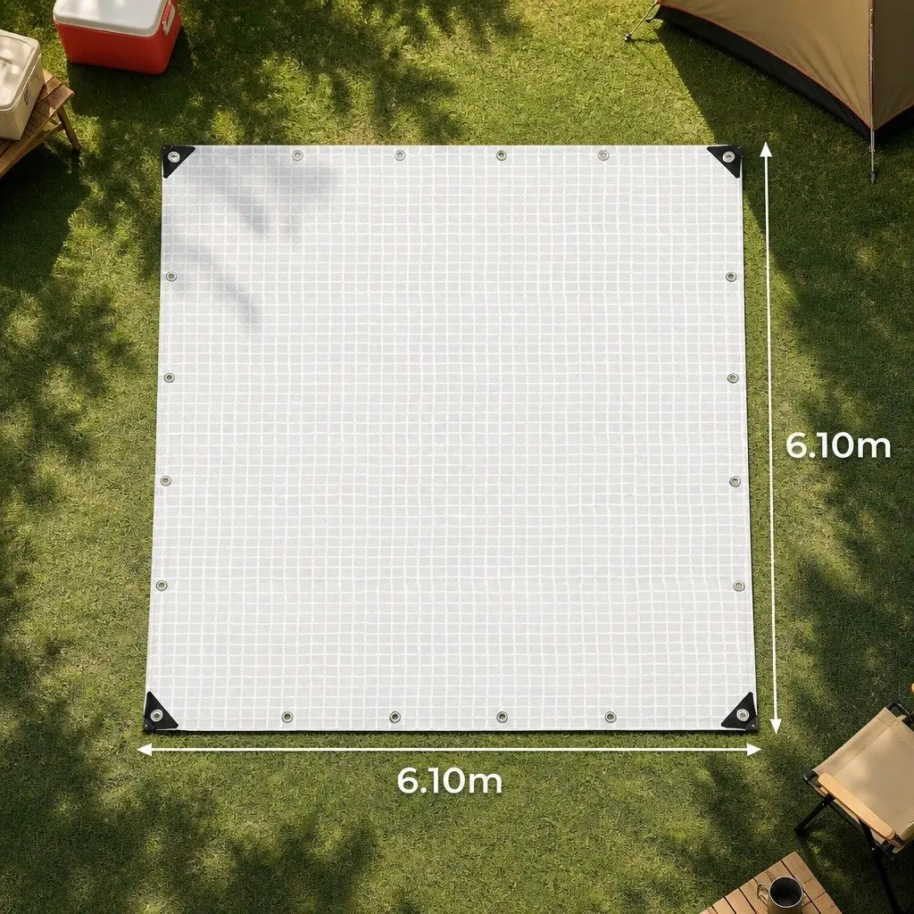 Clear Tarpaulin for Camping Needs 6.1m x