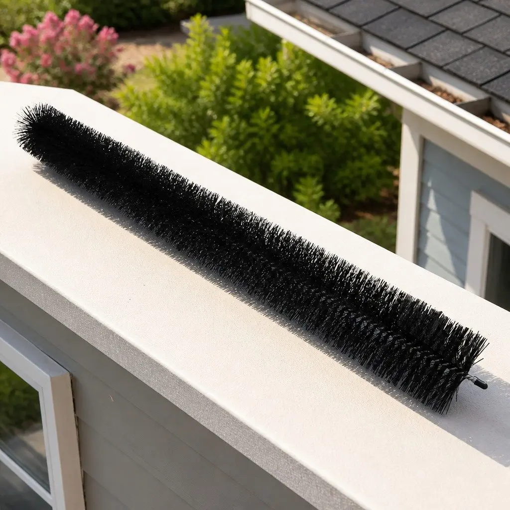 Gutter Brush Guard Black 92x10cm Leaf Debris Blocker 24 Piece