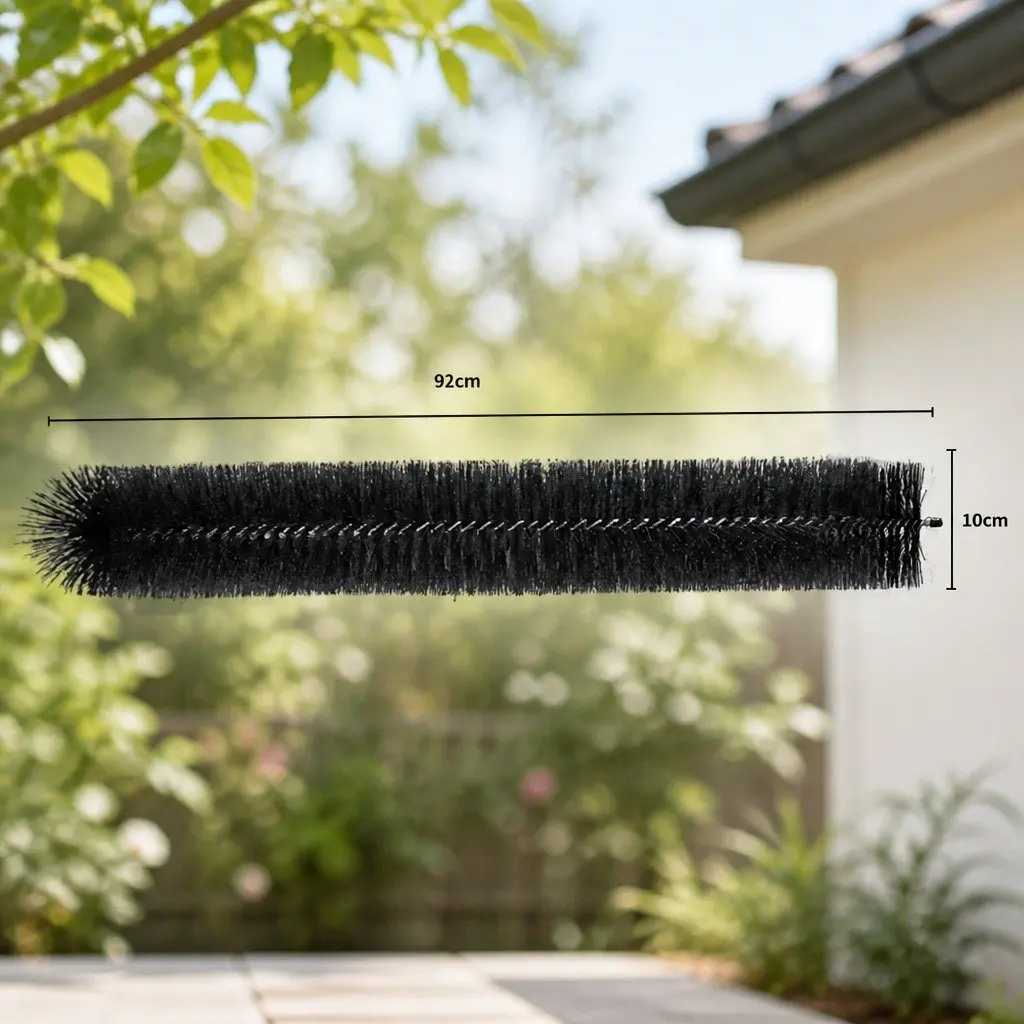 Gutter Brush Guard Black 92x10cm Leaf Debris Blocker 24 Piece