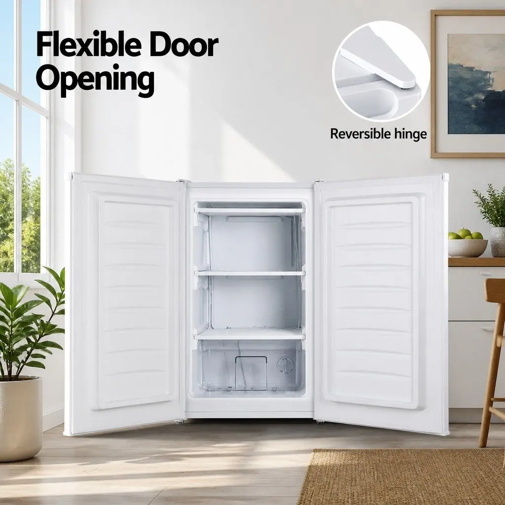 81L Upright Freezer White Compact Fridge Freezer Energy Efficient Fast Freezing