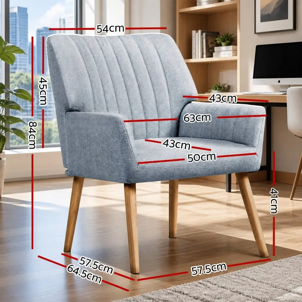 Grey Faux Fabric Armchairs for Relaxation