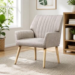 Concise Features of the Beige Armchair
