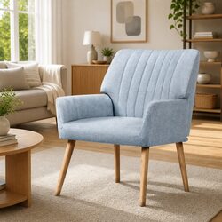 Grey Fabric Armchair with Exceptional Comfort