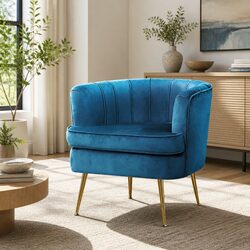 Your New Navy Blue Velvet Armchair Awaits